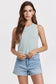 Another Love Baby Cleo Rib Tank in Aquamarine