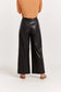 Another Love Sparkle Wide Leg Cropped Vegan Leather Pant