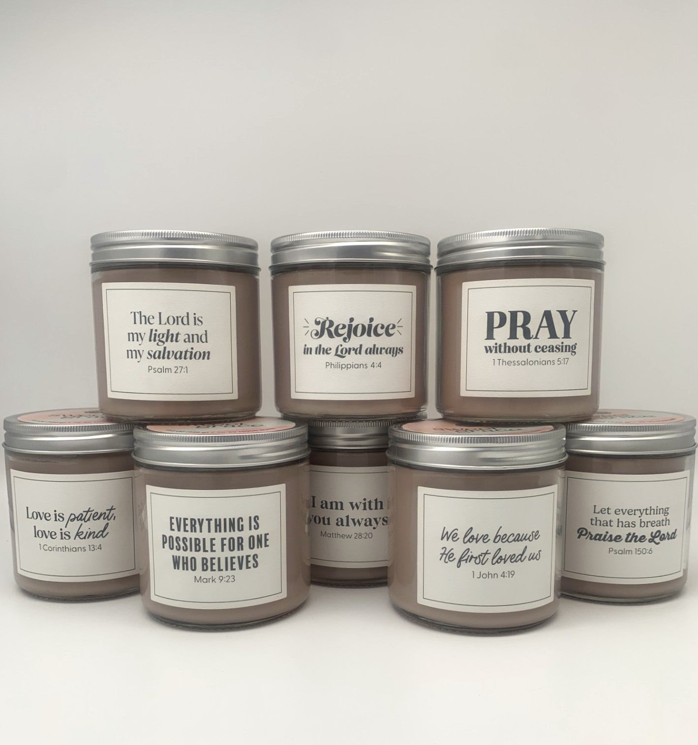 Sweet Grace Statement Jar Candle Collection- Bible Verses
