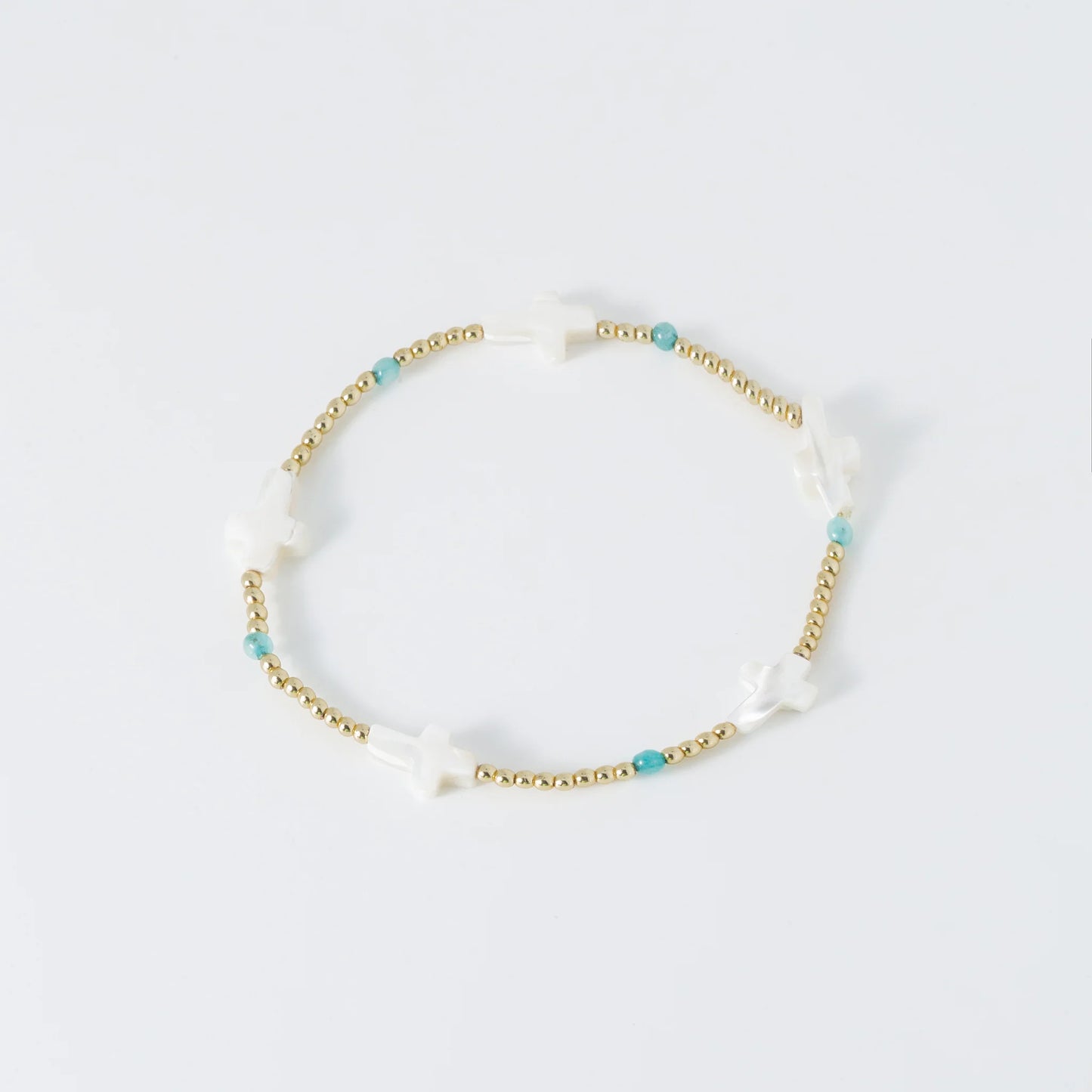 Coastal Grit Island Girl Aqua Waters Prayer Bracelet