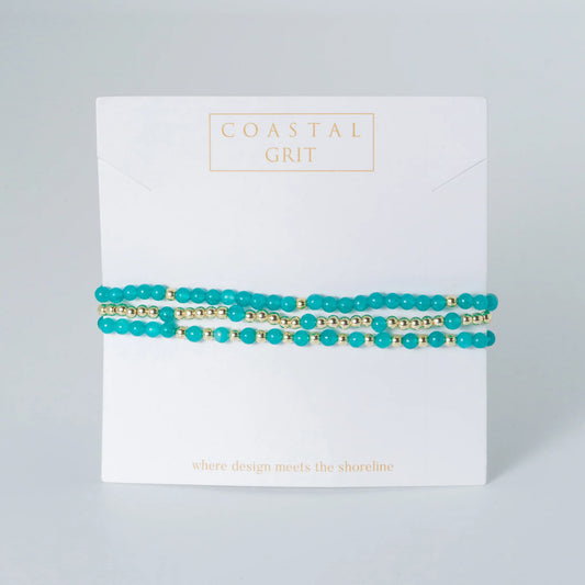 Coastal Grit Island Girl Aqua Waters Stack