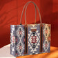 Wrangler Lavender Southwestern Pattern Dual Sided Print Canvas Wide Tote