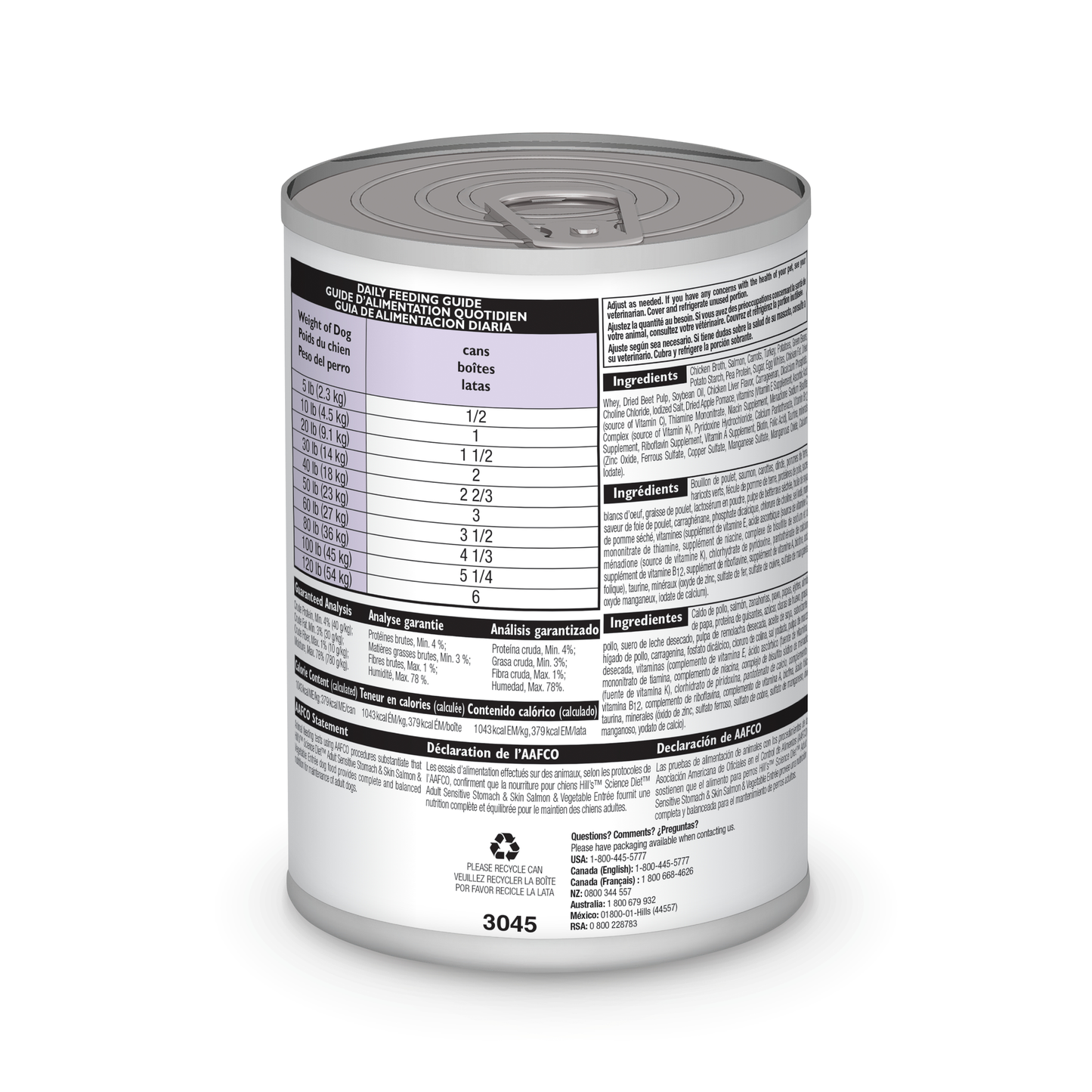 Hill's Science Diet Adult Sensitive Stomach & Skin Salmon & Vegetable Entrée Dog Food