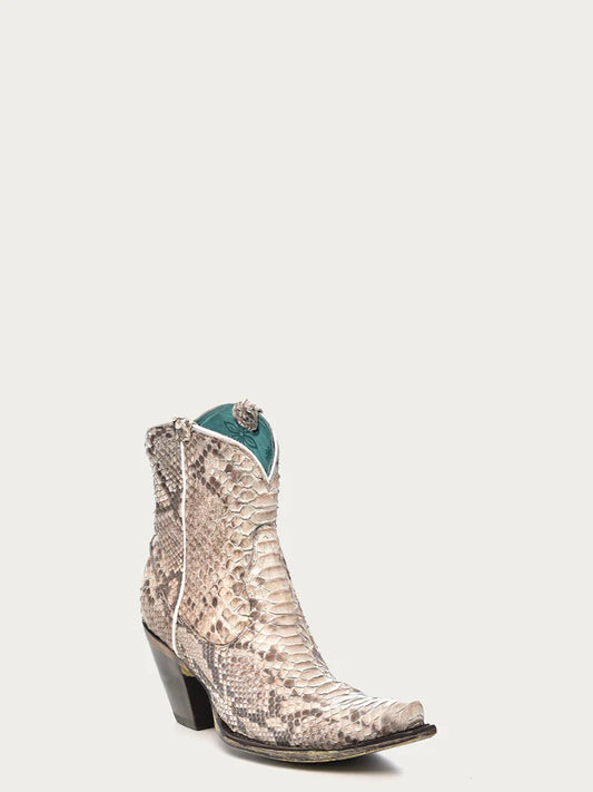 Corral Natural Full Python Booties