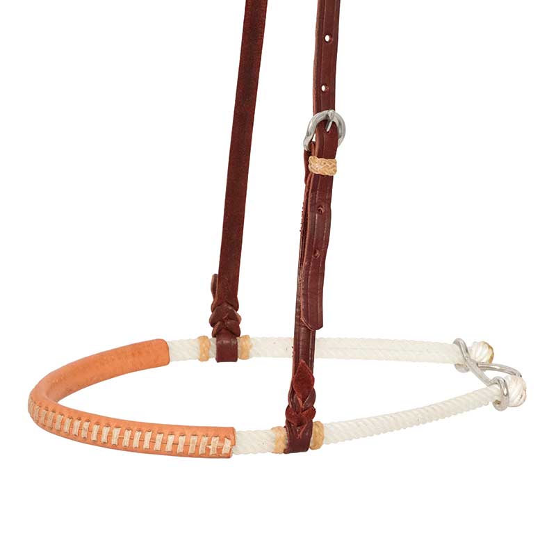 Cowboy Tack Leather Covered Double Rope Noseband