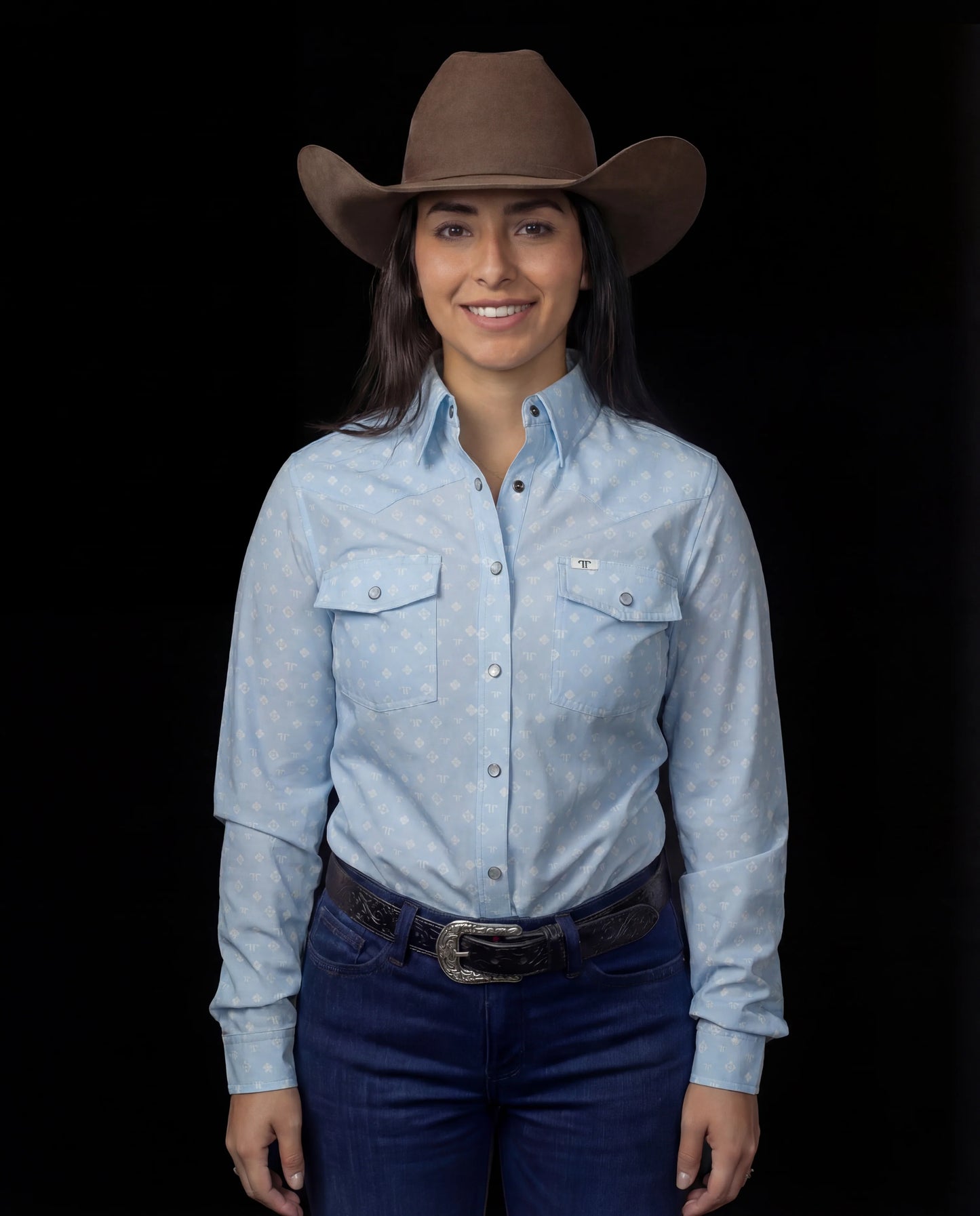 Ferrell Brand The Remi Women's Pearl Snap Long Sleeve Shirt
