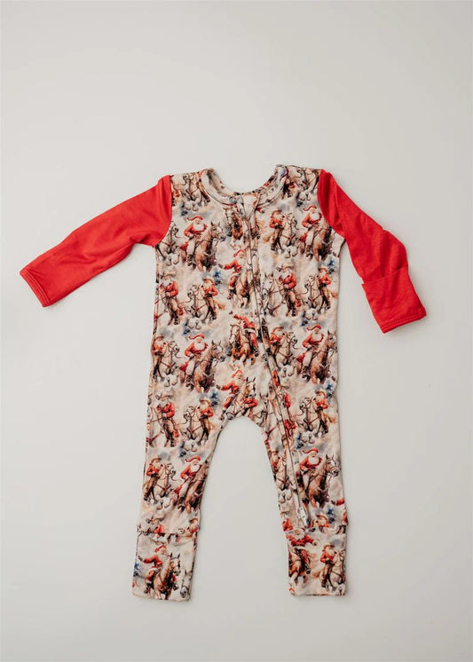 Rockin Royalty Cowboy Claus Footie
