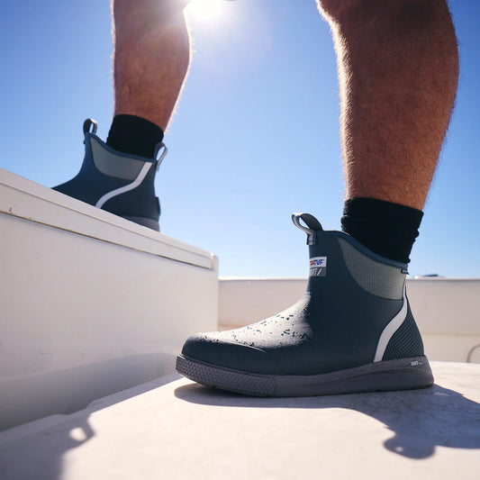 XTRATUF Men's Ankle Deck Boot Sport in Stormy Blue