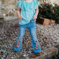 Shea Baby Floral Boot Flare Denim Jeans