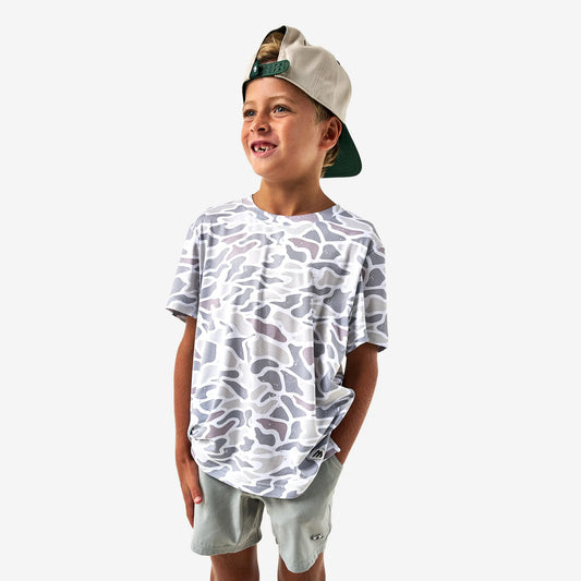 Burlebo Youth Go To Tee in White Camo