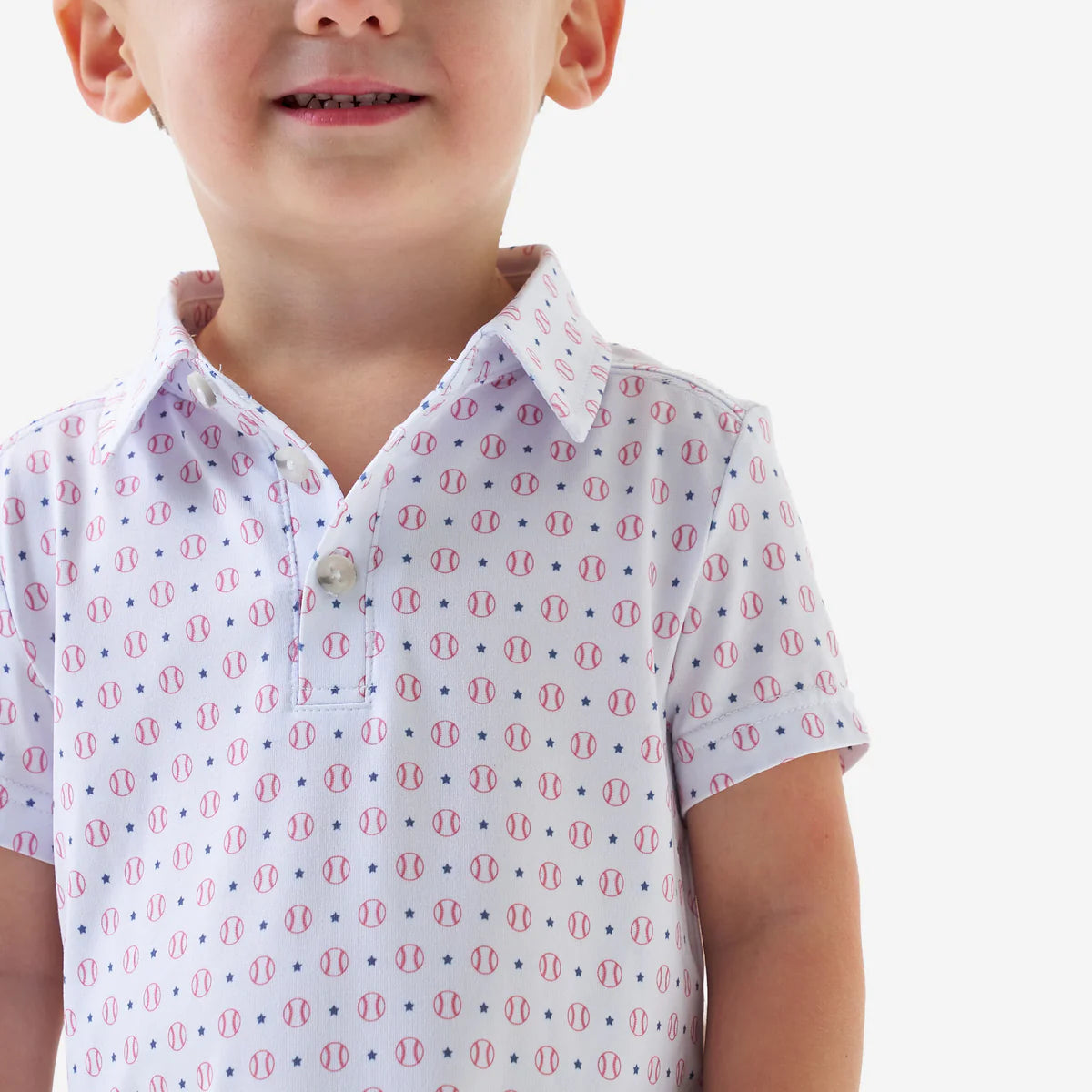 Youth Performance Polo in Baseball Print