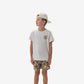 Burlebo Youth Old School Duck Hunt Short Sleeve Tee in Heather Oatmeal