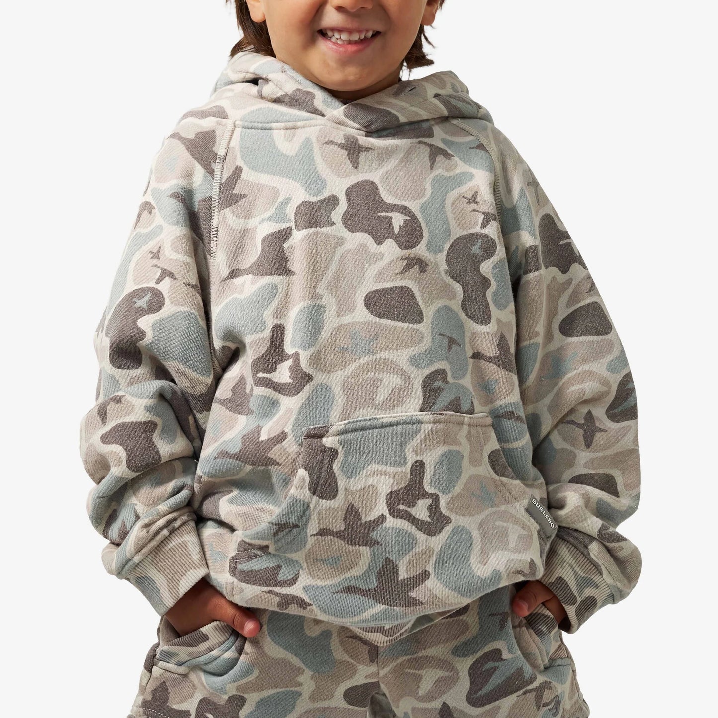 Burlebo Youth Vintage Washed Hoodie - Mallard Mayhem Camo