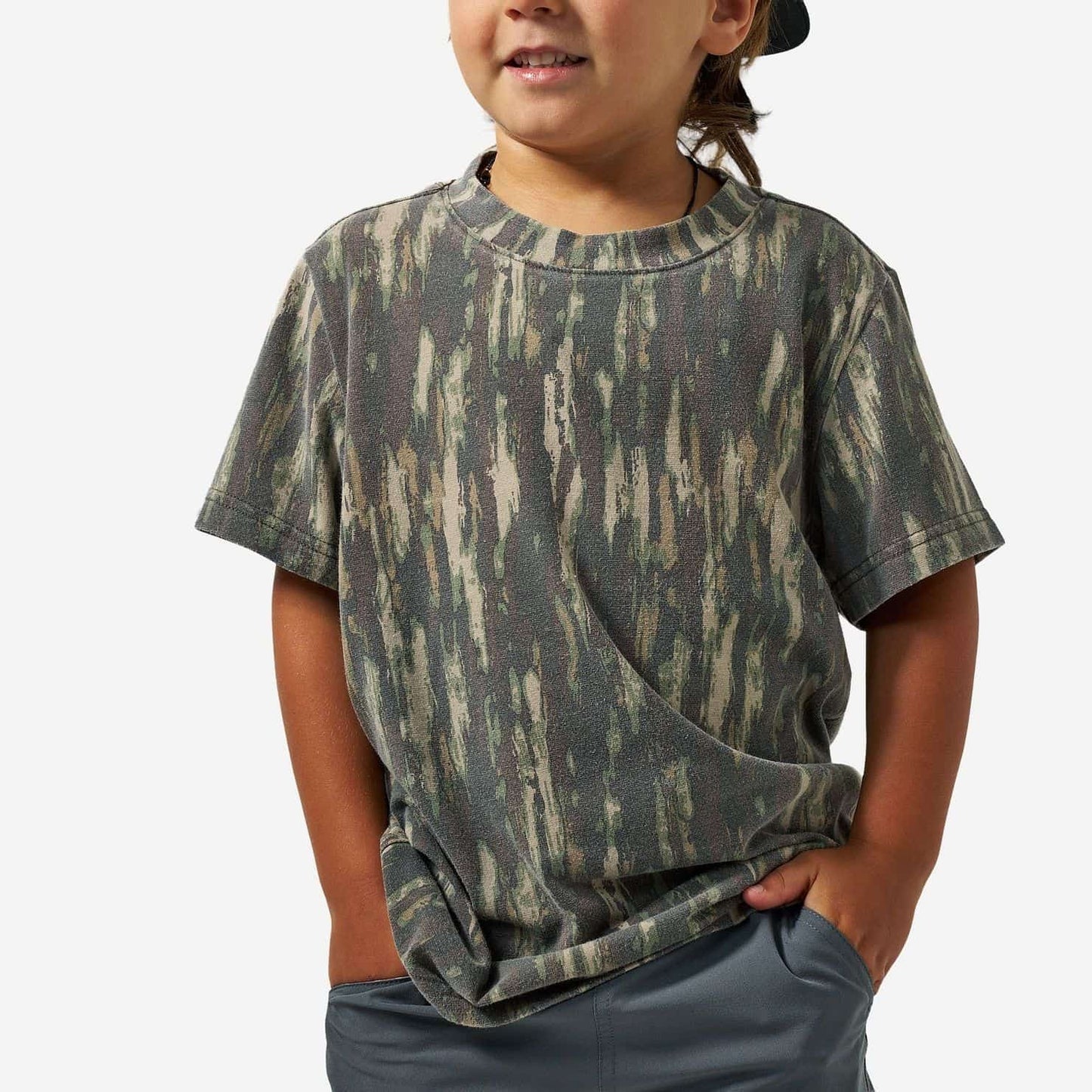 Burlebo Youth Vintage Washed Tee in Midland Camo