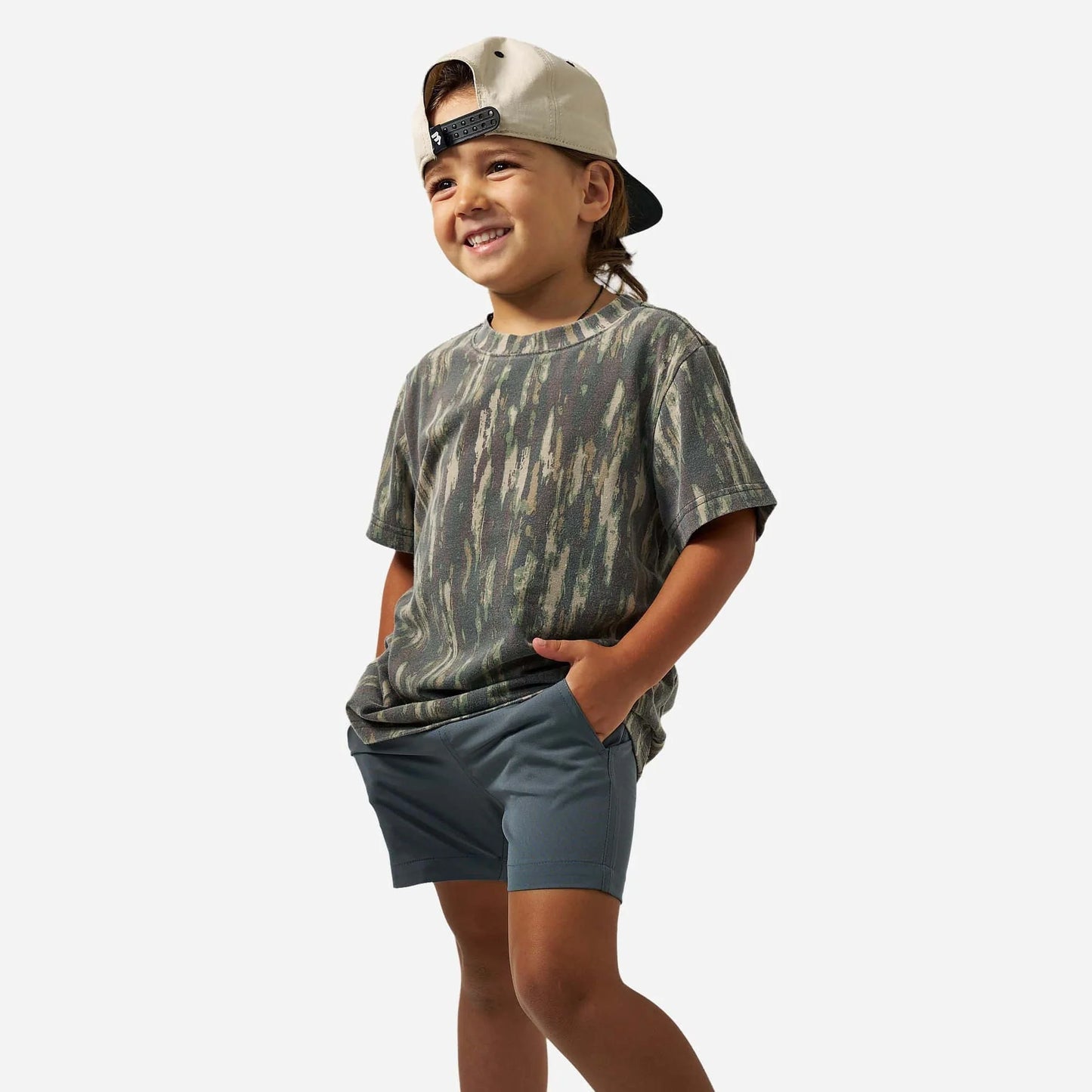 Burlebo Youth Vintage Washed Tee in Midland Camo