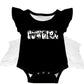 Shea Baby Black Cowprint with Fringe Onesie