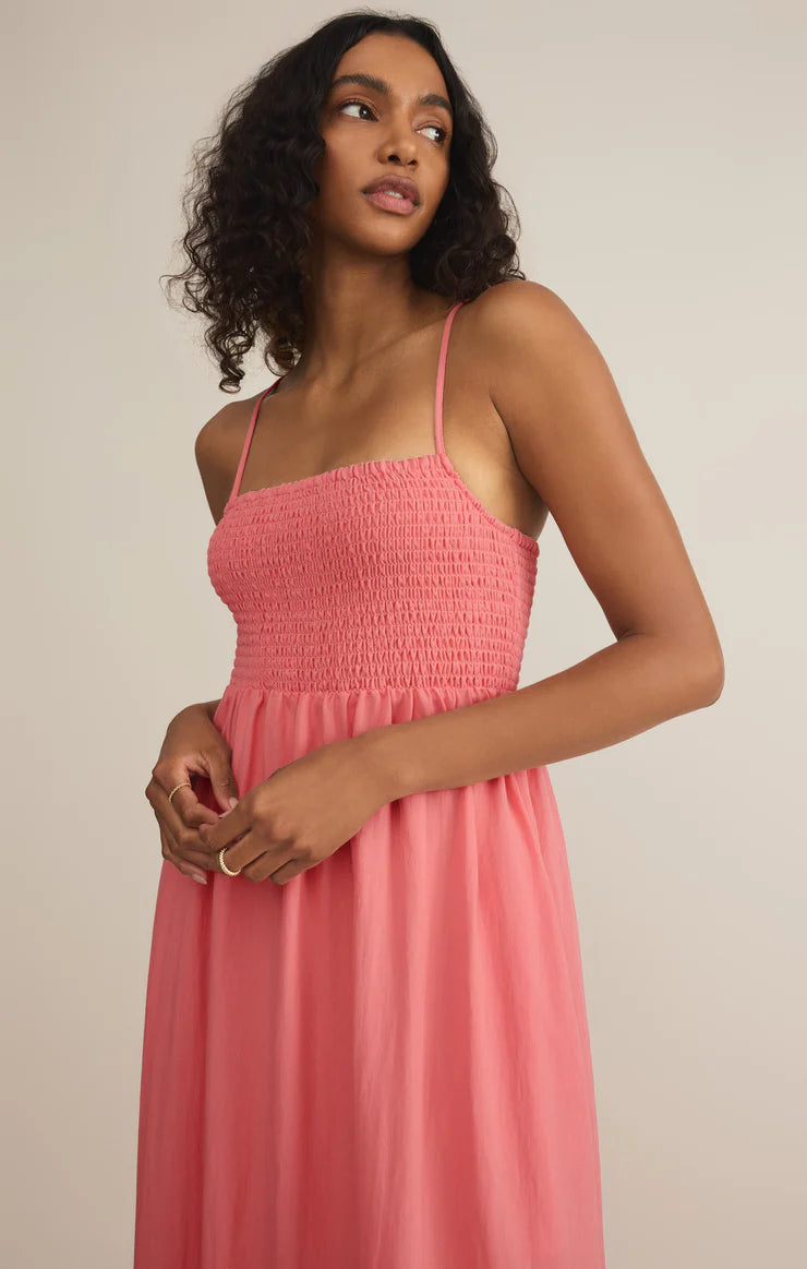 Z Supply Women's Beachside Midi Dress, Sunset Pink, Medium Z Supply Women's Beachside Midi Dress, Sunset Pink, Medium