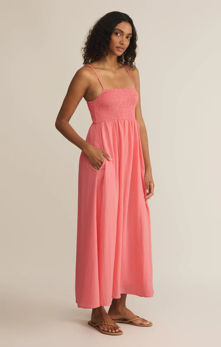 Z Supply Pink Sunset Beachside Midi Dress