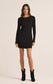 Z Supply Winnie Rib Black Mini Dress