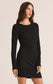 Z Supply Winnie Rib Black Mini Dress