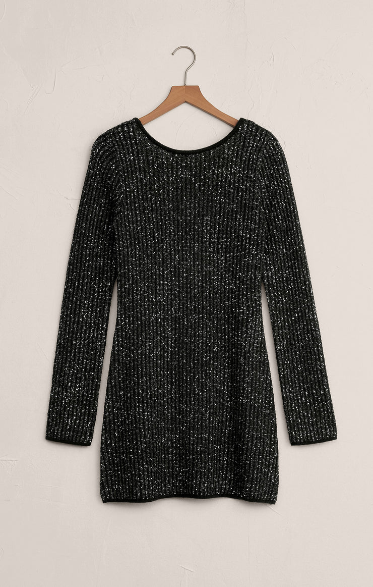 Z Supply La Marca Sequin Mini Dress in Black