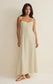 Z Supply Angel Eyes Embroidered Maxi Dress in Champagne