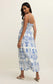 Z Supply Nadine Airy Palm Maxi Dress in Nautical Cobalt Blue