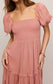 Z Supply Eliora Smocked Maxi Dress in Terracotta Clay