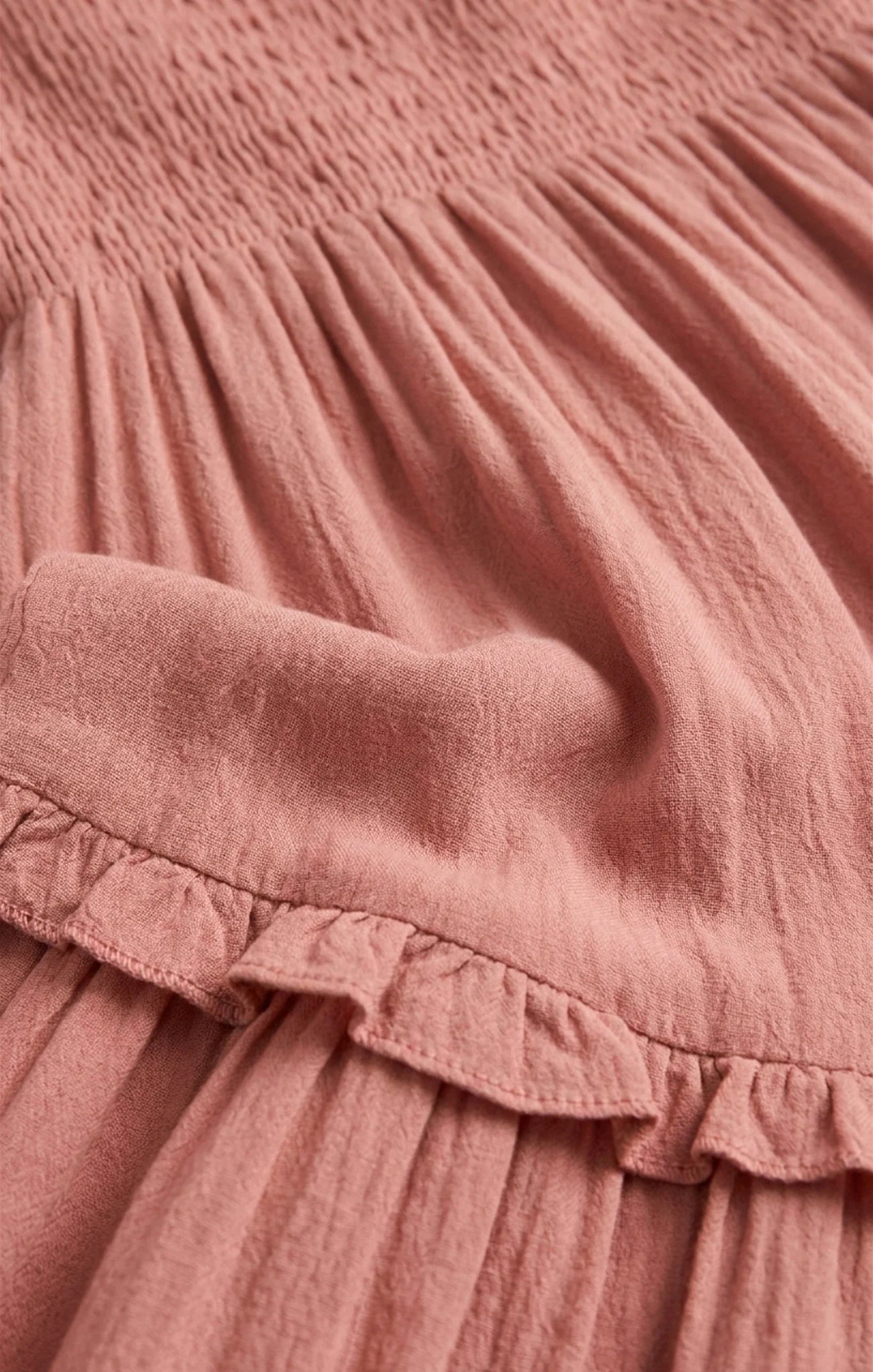 Z Supply Eliora Smocked Maxi Dress in Terracotta Clay