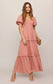 Z Supply Eliora Smocked Maxi Dress in Terracotta Clay
