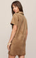Z Supply Leone Suede Mini Dress in Light Sand