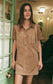 Z Supply Leone Suede Mini Dress in Light Sand