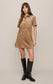 Z Supply Leone Suede Mini Dress in Light Sand
