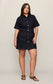 Z Supply Crush Denim Mini Dress in Midnight Air