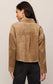 Z Supply All Day Cropped Suede Jacket in Light Sand