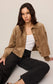 Z Supply All Day Cropped Suede Jacket in Light Sand
