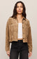 Z Supply All Day Cropped Suede Jacket in Light Sand