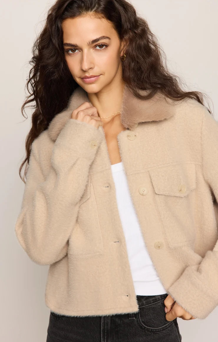 Z Supply Peyton Jacket in Soft Ecru