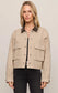 Z Supply Rey Cropped Denim Chore Jacket in Soapstone
