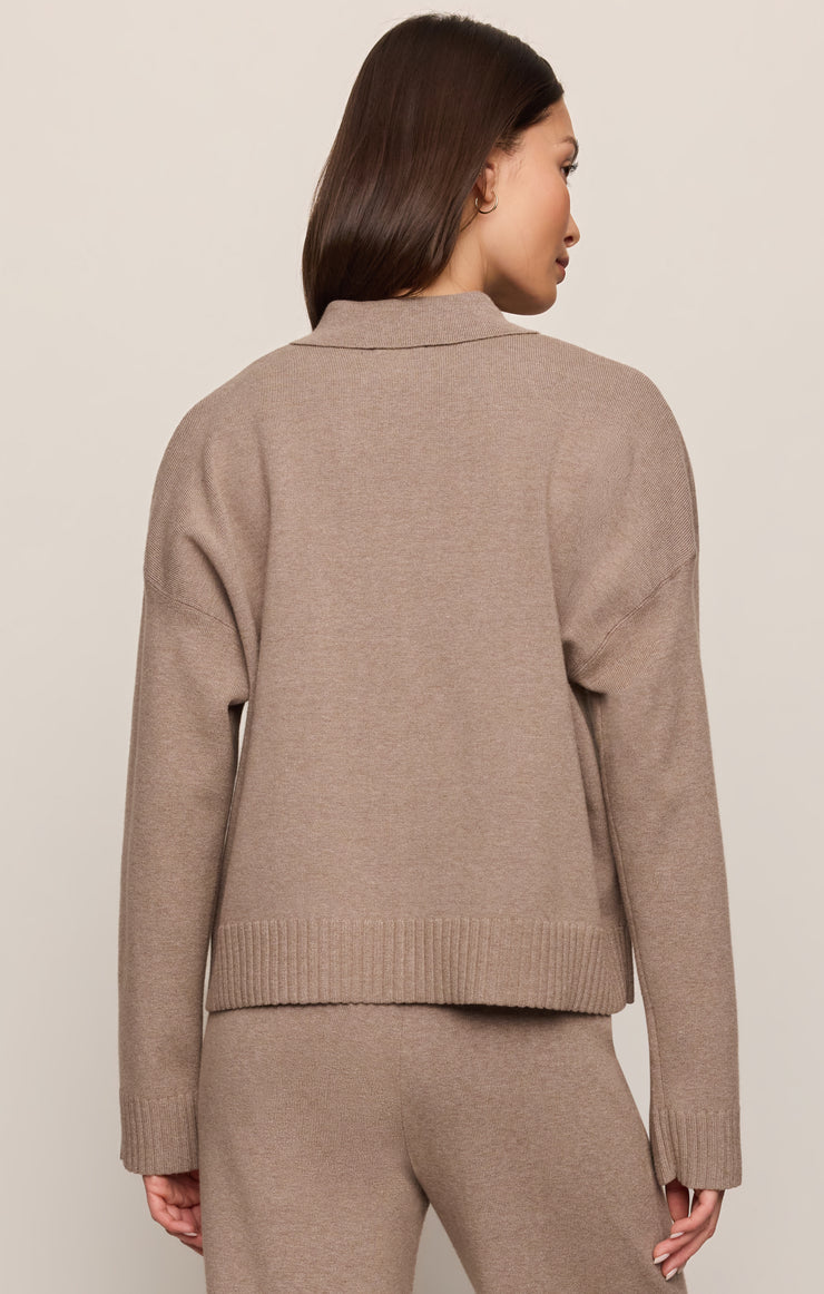 Z Supply Slowdown Sweater Jacket in Heather Ash