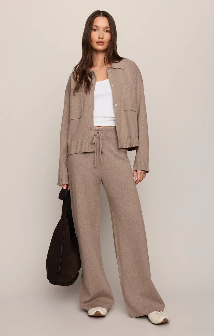 Z Supply Slowdown Sweater Jacket in Heather Ash