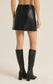 Z Supply Ciera Black Faux Leather Mini Skirt