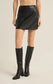 Z Supply Ciera Black Faux Leather Mini Skirt