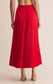Z Supply Northpointe Satin Midi Skirt in Red