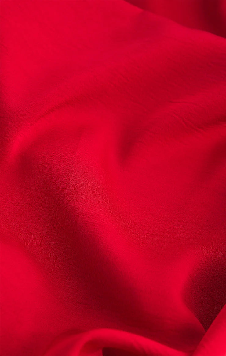 Z Supply Northpointe Satin Midi Skirt in Red