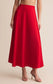 Z Supply Northpointe Satin Midi Skirt in Red