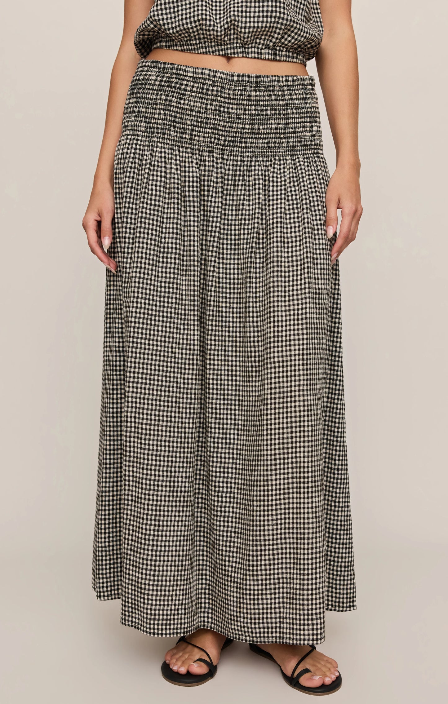 Z Supply Brooke Gingham Maxi Skirt