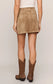Z Supply Perri Suede Mini Skirt in Light Sand