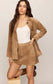 Z Supply Perri Suede Mini Skirt in Light Sand