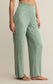 Z Supply Dawn Smocked Rib Pant in Botanical Green